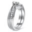 Pave Diamond Cascade Contoured Wedding Ring, smallview