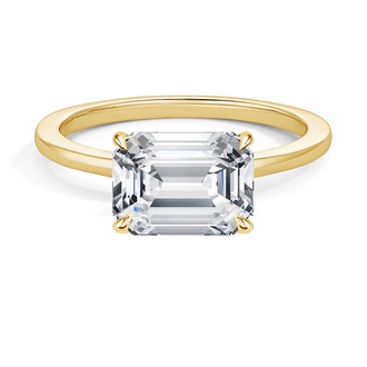 East-West Solitaire Engagement Ring