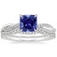 18KW Sapphire Petite Twisted Vine Contoured Diamond Bridal Set (1/3 ct. tw.), smalltop view