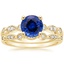 18KY Sapphire Tiara Diamond Bridal Set (1/5 ct. tw.), smalltop view