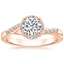 14K Rose Gold Chamise Halo Diamond Ring (1/5 ct. tw.), smalltop view