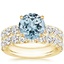 18KY Aquamarine Ellora Diamond Bridal Set, smalltop view