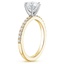18K Yellow Gold Six Prong Petite Shared Prong Diamond Ring (1/5 ct. tw.), smallside view