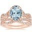 14KR Aquamarine Entwined Halo Diamond Bridal Set (1/2 ct. tw.), smalltop view
