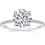 18K White Gold Demi Diamond Ring with Sapphire Accents (1/4 ct. tw.), smalltop view