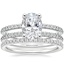 18K White Gold Linnia Diamond Ring (1/2 ct. tw.) with Luxe Ballad Diamond Ring (1/4 ct. tw.)