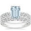 18KW Aquamarine Ellora Diamond Bridal Set, smalltop view