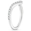 Platinum Elongated Luxe Flair Rose Cut Diamond Ring, smallside view