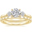 18K Yellow Gold Perfect Fit Three Stone Diamond Ring with Anais Diamond Ring