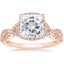 14KR Moissanite Entwined Halo Diamond Ring (1/3 ct. tw.), smalltop view