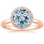 14KR Aquamarine Halo Diamond Ring (1/6 ct. tw.), smalltop view