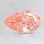 1.62 Ct. Fancy Intense Orange-Pink Pear Lab Created Diamond