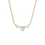 Pear and Round Lab Diamond Necklace 