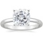 PT Moissanite 2mm Comfort Fit Ring, smalltop view