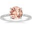 18K White Gold Morganite Luxe Viviana Diamond Ring (1/3 ct. tw.), smalltop view