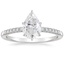 18KW Moissanite Petite Viviana Diamond Ring (1/6 ct. tw.), smalltop view