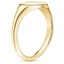 18K Yellow Gold Oval Signet Ring, smallside view