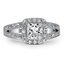 Custom Split-shank Adorned Halo Diamond Ring
