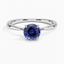 Sapphire Freesia Ring in 18K White Gold