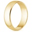 18K Yellow Gold 6mm Slim Profile Wedding Ring, smallside view