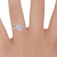 Platinum Katerina Diamond Ring, smallzoomed in top view on a hand