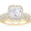 18KY Moissanite Luxe Sienna Halo Diamond Bridal Set (1 3/8 ct. tw.), smalltop view