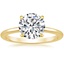 18K Yellow Gold Secret Halo Diamond Ring, smalltop view