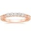 Rose Gold Delicate Antique Scroll Five Stone Diamond Ring (1/4 ct. tw.)