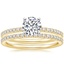 18K Yellow Gold Ballad Diamond Ring (1/8 ct. tw.) with Ballad Eternity Diamond Ring (1/3 ct. tw.)