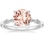 18KW Morganite Petite Versailles Diamond Ring (1/6 ct. tw.), smalltop view