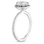 18KW Aquamarine Waverly Diamond Ring with Black Diamond Accents, smalltop view