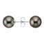 14K White Gold Black Tahitian Pearl Stud Earrings (8.5-9mm), smalladditional view 1