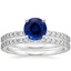 18KW Sapphire Luxe Petite Shared Prong Diamond Bridal Set (3/4 ct. tw.), smalltop view