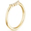 18K Yellow Gold Crescent Diamond Ring, smallside view
