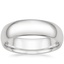 6mm Comfort Fit Wedding Ring in 18K White Gold