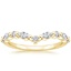 18K Yellow Gold Curved Versailles Diamond Ring, smalltop view