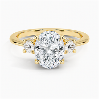 Adorned Selene Three Stone Diamond Ring - Brilliant Earth