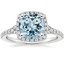 18KW Aquamarine Joy Halo Diamond Ring (1/3 ct. tw.), smalltop view