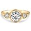 Custom Three Stone Bezel Diamond Ring | Brilliant Earth