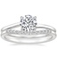 18K White Gold Monsella Ring with Petite Curved Diamond Ring (1/10 ct. tw.)
