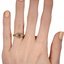 The Eliana Ring, smallzoomed in top view on a hand