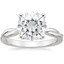 PT Moissanite Twisted Vine Solitaire Ring, smalltop view