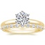 18K Yellow Gold Six-Prong 2mm Comfort Fit Ring with Marseille Diamond Ring (1/3 ct. tw.)