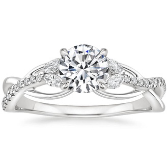 Nature Inspired Twisting Diamond Ring