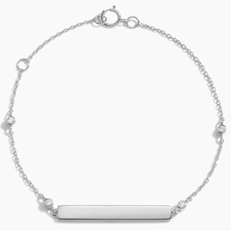 Engravable Diamond Strand Bracelet