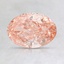 1.21 Ct. Fancy Orangy Pink Oval Lab Created Diamond