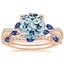 14KR Aquamarine Luxe Willow Sapphire and Diamond Bridal Set (1/4 ct. tw.), smalltop view