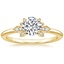 18K Yellow Gold Fiorella Diamond Ring, smalltop view