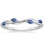 18K White Gold Winding Willow Sapphire Ring, smalltop view