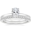 18K White Gold Floral Lattice Ring with Ballad Diamond Ring (1/6 ct. tw.)